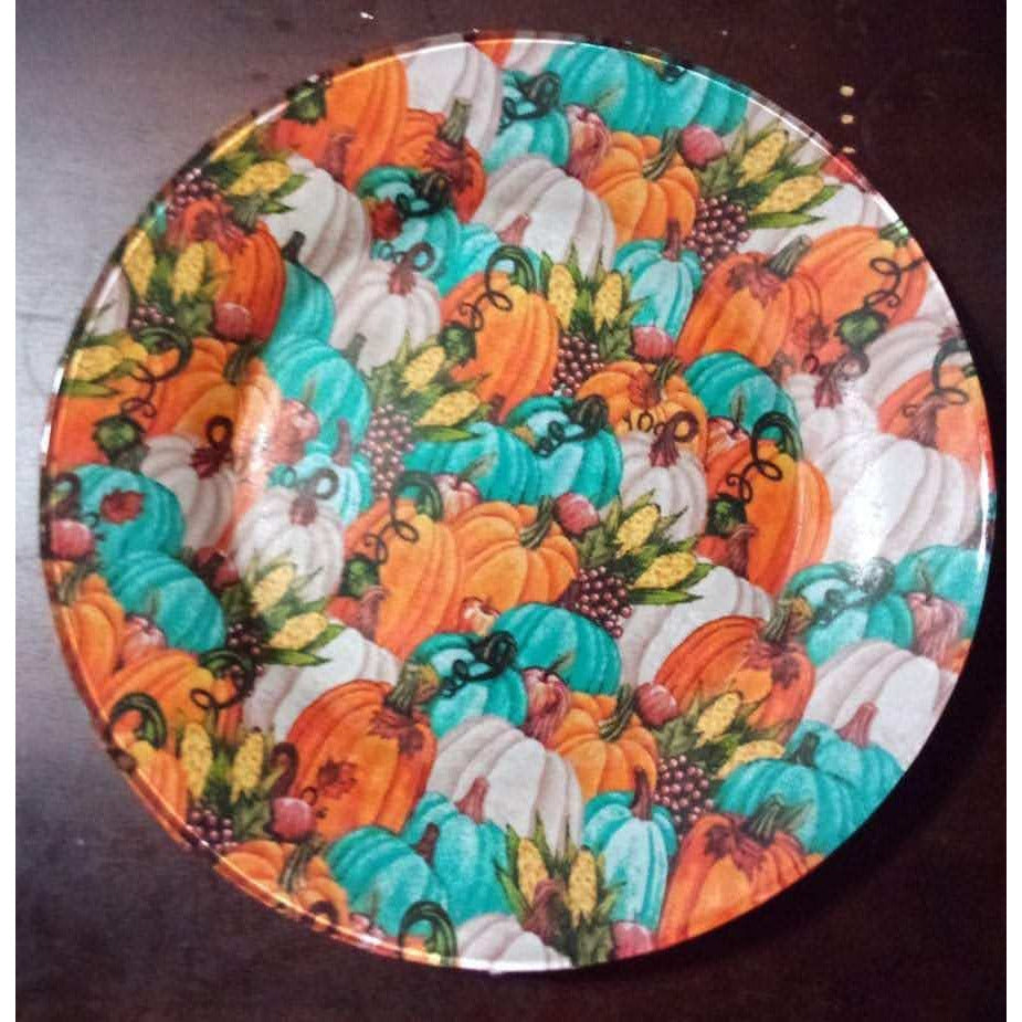 Mod Podge Pumpkin Serving Plate Home Decor