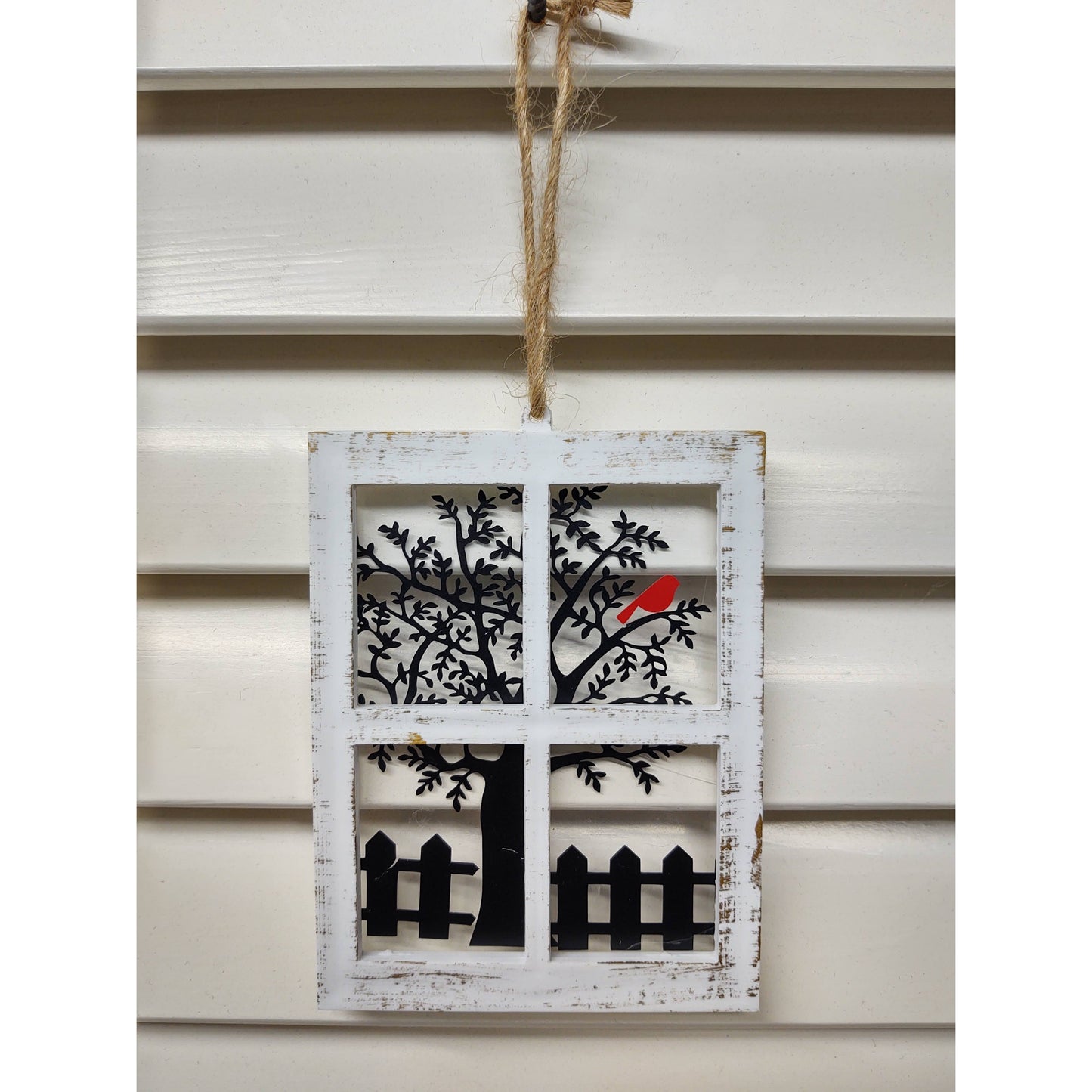 Wooden Window Frame Ornament Home Decor