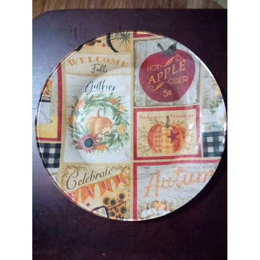 Mod Podge Harvest Serving Plate Home Decor