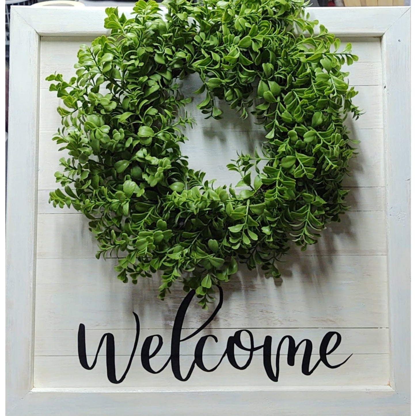 Wooden Farmhouse Welcome Wreath Home Decor